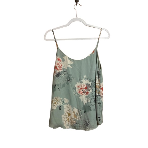 Babaton Light Blue Floral Blouse | Spaghetti Straps | Size Medium - Picture 2 of 3